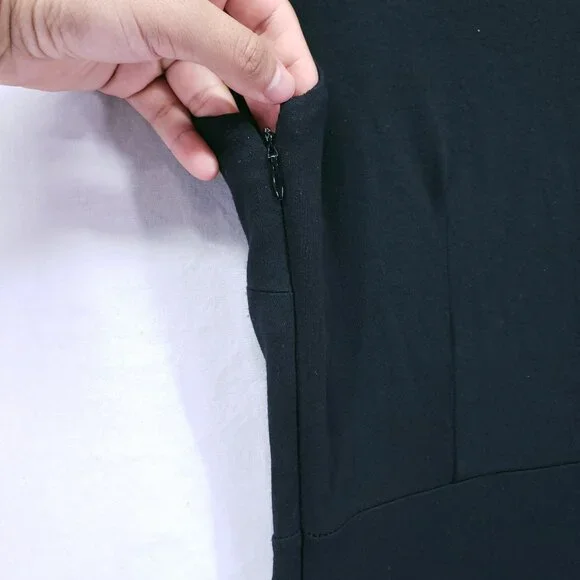 Ann Taylor Women Black Assymetrical Sleeveless A line Petite Dress XXSP - Picture 12 of 13